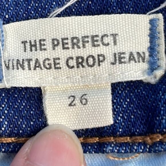 Madewell The Perfect Vintage Crop Jean Bellbrook Wash Comfort Stretch Edition 26 - Picture 12 of 14